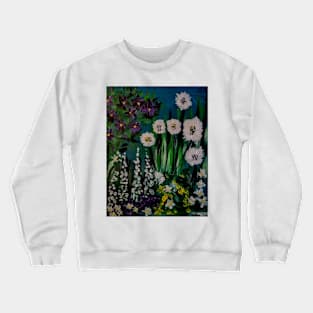 Some wild abstract mixed wild flowers in the field Crewneck Sweatshirt